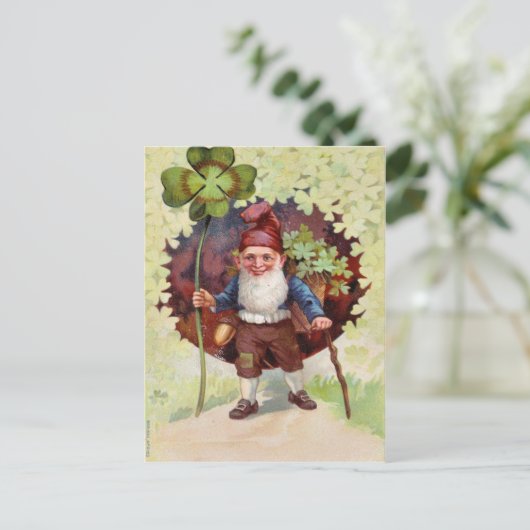 Vintager St. Patrick's Day Postkarte (Stehend Vorderseite)