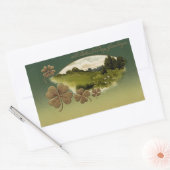 Vintager St. Patrick's Day Rechteckiger Aufkleber (Umschlag)