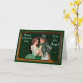 VINTAGER ST. PATRICK'S DAY SHADOW BOX KARTE (Gelbe Blume)
