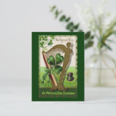 Vintager St. Patrick's Day Souvenir Postkarte (Stehend Vorderseite)