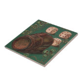 Vintager St. Patrick's Day, Viel Glück Irish Dice Fliese (Seite)