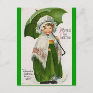 Vintager St. Patricks-Tag Postkarte