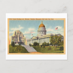Vintager Staat Hauptstadt in Salt Lake City, Utah Postkarte