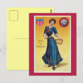 Vintager Staat, Nebraska, Tennis Postkarte (Vorne/Hinten)