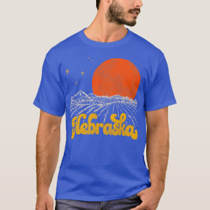 Vintager Staat Nebraskas Mitte des Jahrhunderts er T-Shirt