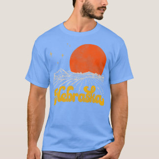 Vintager Staat Nebraskas Mitte des Jahrhunderts er T-Shirt