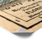 Vintager Staat von Florida Map 20x28 Poster (Ecke)