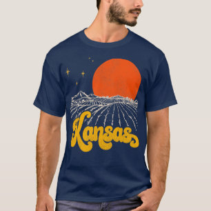 Vintager Staat von Kansas Mitte des Jahrhunderts N T-Shirt