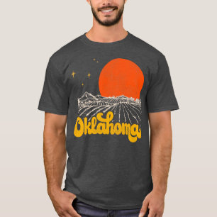 Vintager Staat von Oklahoma Mitte Jahrhundert ersc T-Shirt