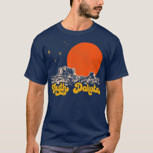 Vintager Staat von South Dakota Mitte des Jahrhund T-Shirt