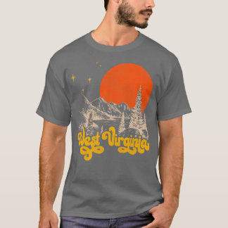 Vintager Staat von West Virginia Mitte Jahrhundert T-Shirt