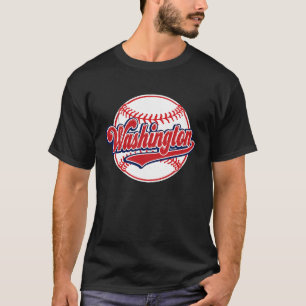Vintager Stadtbezirk Washington, Baseball Player u T-Shirt