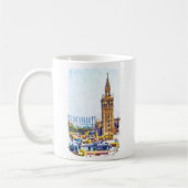 Vintager Stadtblick von Sevilla Kaffeetasse (Links)