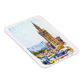 Vintager Stadtblick von Sevilla Magnet (Rechte Seite)