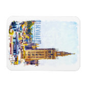 Vintager Stadtblick von Sevilla Magnet (Horizontal)