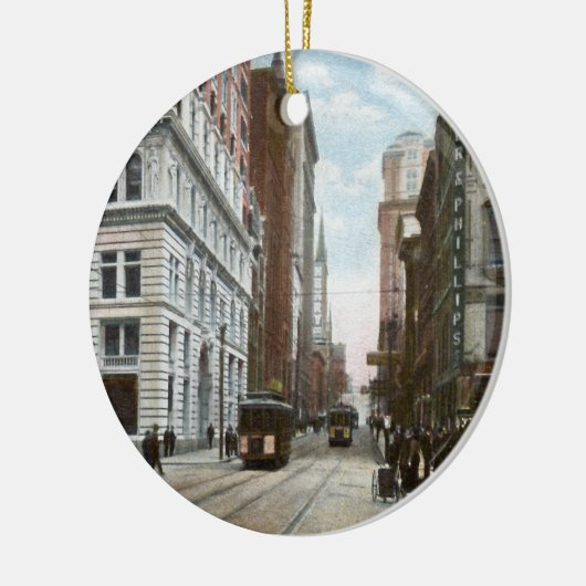 Vintager Stadtkern Pittsburgh Ornament (Links)