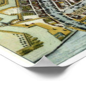 Vintager Stadtplan von Rotterdam Poster (Ecke)