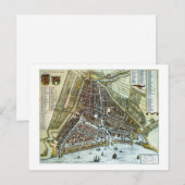 Vintager Stadtplan von Rotterdam Postkarte (Vorne/Hinten)