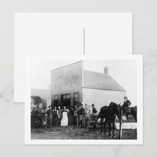 Vintager Stadtsaloon Postkarte (Vorne/Hinten)