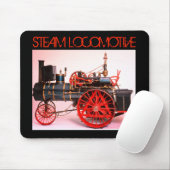 VINTAGER STAHL LOCOMOTIVE Red Black Mousepad (Mit Mouse)
