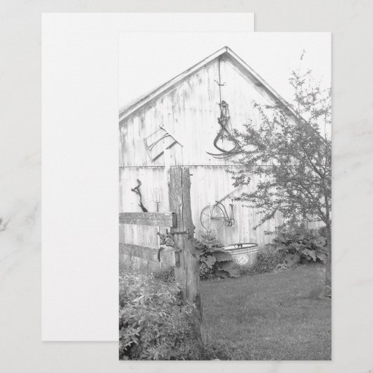 Vintager Stall Briefpapier (Vorne/Hinten)