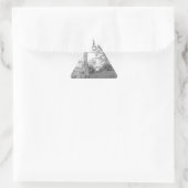 Vintager Stall Dreieckiger Aufkleber (Tasche)