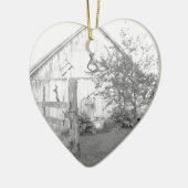 Vintager Stall Keramikornament (Links)