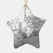 Vintager Stall Keramikornament (Links)