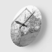 Vintager Stall Runde Wanduhr (Winkel)