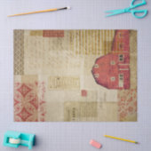 Vintager Stall und Ephemera Collage Decoupage Seidenpapier (Basteln)