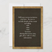 Vintager Stamm mit benutzerdefiniertem Text Einladung (Rückseite)