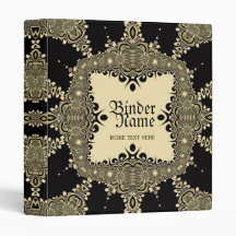 Vintager Stamm Tattoo Decorative Gold Black Binder