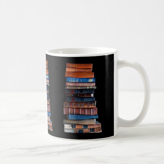 Vintager Stapel alter Bücher Kaffeetasse (Rechts)