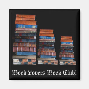 Vintager Stapel alter Bücher Magnet