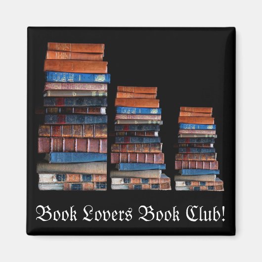 Vintager Stapel alter Bücher Magnet (Vorne)