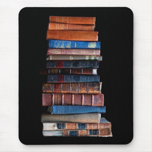 Vintager Stapel alter Bücher Mousepad (Vorne)