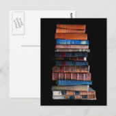 Vintager Stapel alter Bücher Postkarte (Vorne/Hinten)