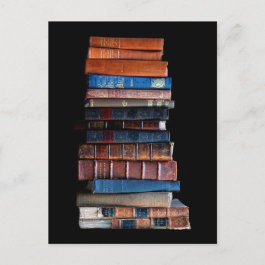 Vintager Stapel alter Bücher Postkarte (Vorderseite)
