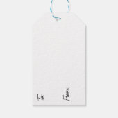 Vintager Stapel von Büchern und Rose Geschenkanhänger (Rückseite)