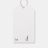 Vintager Stapel von Büchern und Rose Geschenkanhänger (Rückseite)