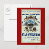 Vintager Star der Gewerkschaft-Werbung Postkarte (Vorne/Hinten)