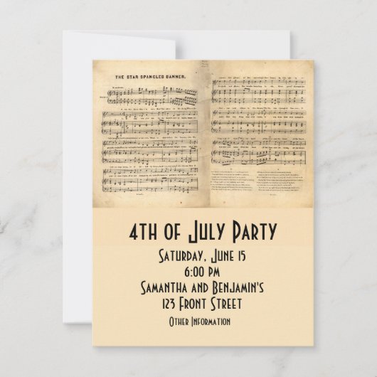 Vintager Star Spangled Banner Song Sheet Texte (Vorderseite)