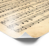 Vintager Star Spangled Banner Song Sheet Texte Fotodruck (Ecke)