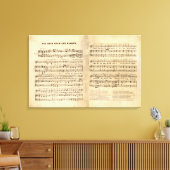Vintager Star Spangled Banner Song Sheet Texte Leinwanddruck (Insitu (Wohnzimmer))
