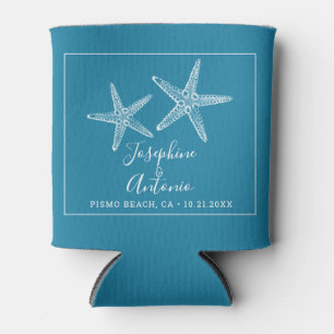 Vintager Starfish Ocean Blue Beach Hochzeitsfavori Dosenkühler
