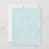 Vintager Starfish und Blaue Spitzen Einladung (Rückseite)