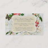 Vintager Stargazer-Lilien-Rosen-Schmetterlingn Visitenkarte (Rückseite)