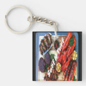 Vintager Steak und Shrimps-Spot Schlüsselanhänger (Vorderseite)