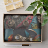 Vintager Steampenpapagei Seidenpapier (Geschenk)