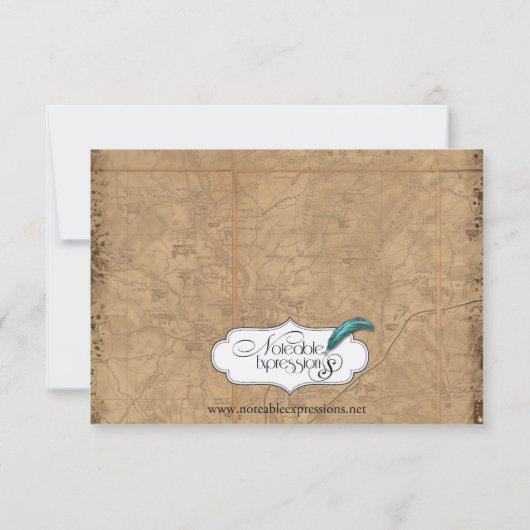 Vintager Steampunk Braut-Hochzeits-Empfang Einladung (Rückseite)